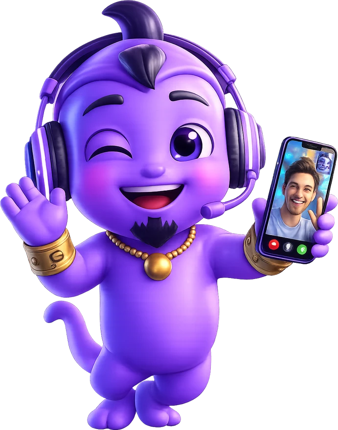 Genius conversando por vídeo chamada